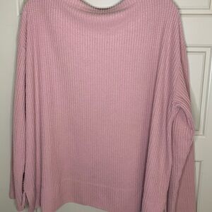5/$25 Splendid women’s Thermal Waffle Top/Light Blush pullover shirt size XL